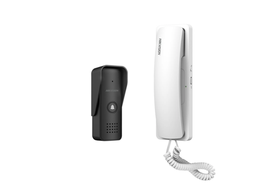 Kit Portero Analógico Hikvision DS-KIS103 2 Hilos Audio IP55 Plug&Play